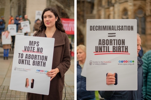 Peaceful SPUC demonstration against abortion decriminalisation sends strong message to MPs